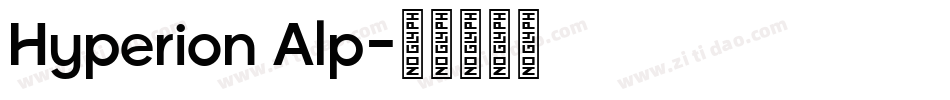 Hyperion Alp字体转换
